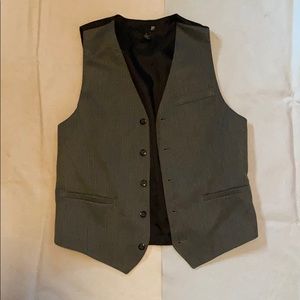 JF J Ferrar Pinstripe Grey Mens Vest Size Small